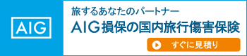 AIG損保のネットから申し込みができる国内旅行保険です！